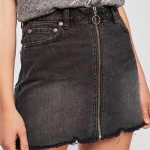 Black Free People Denim Miniskirt
